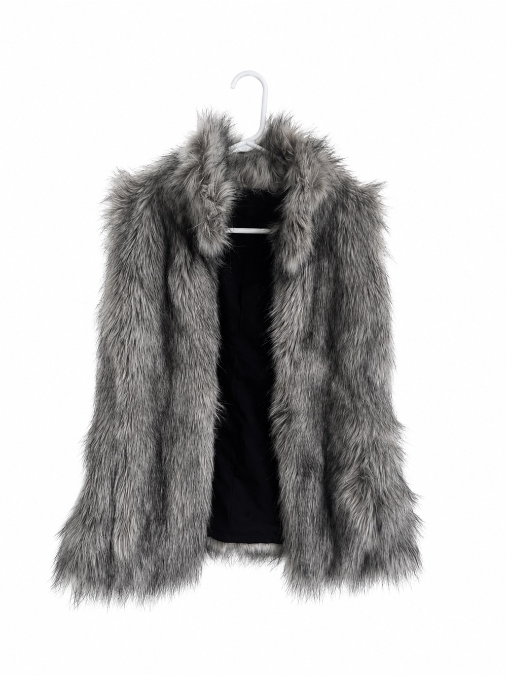 Target Gray Faux Fur Vest with Plush Texture